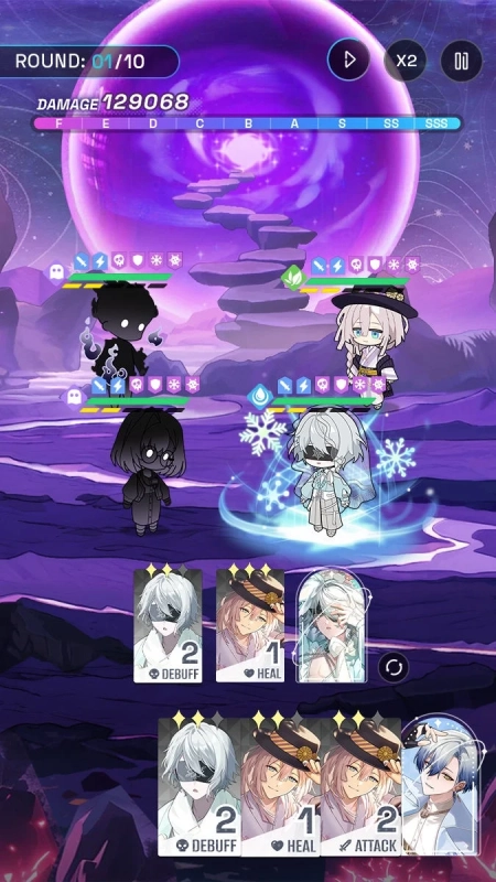 ゲームのバトル画面