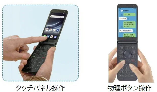 タッチパネルと物理ボタンの操作例