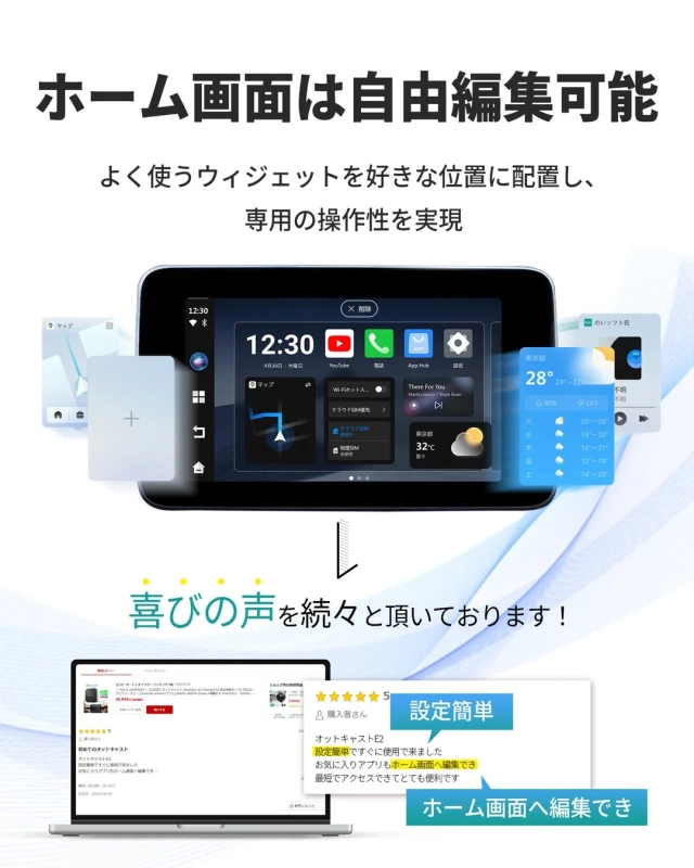 ホーム画面自由編集のイメージ
