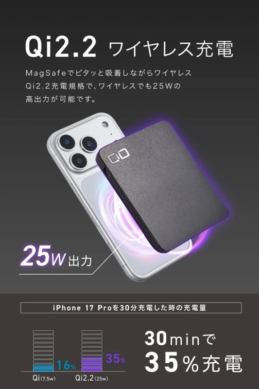 Qi2.2ワイヤレス充電