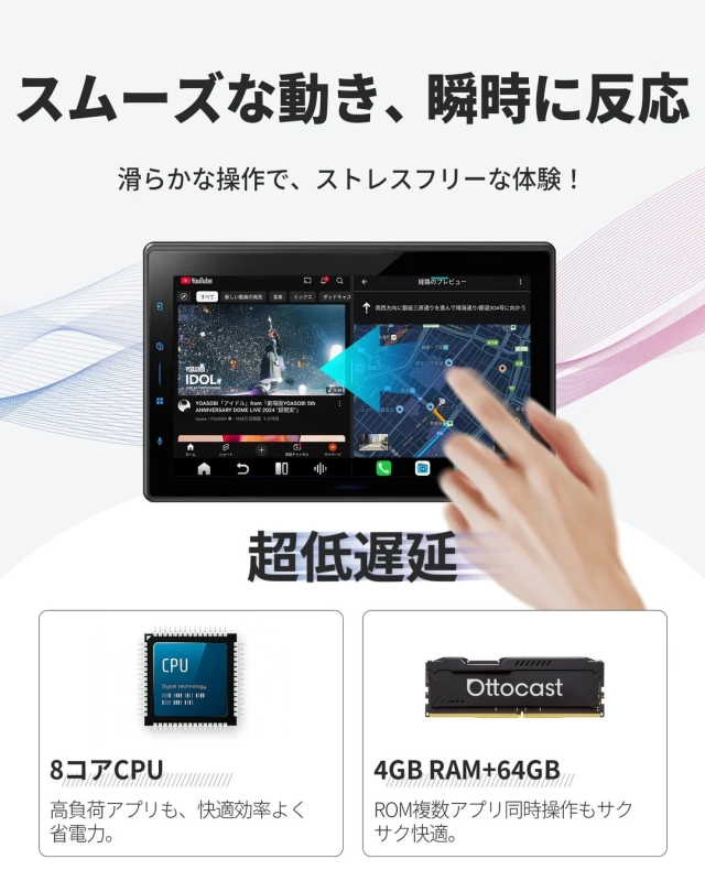 スムーズな動き、瞬時に反応するイメージ
