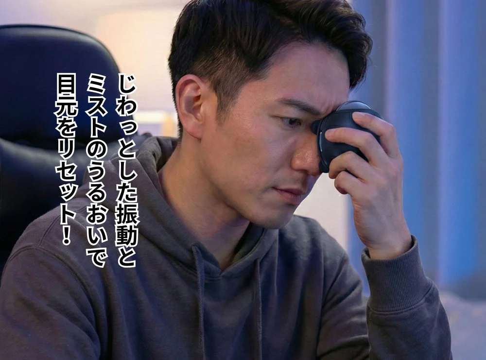 ゲームの合間に目元をリセット