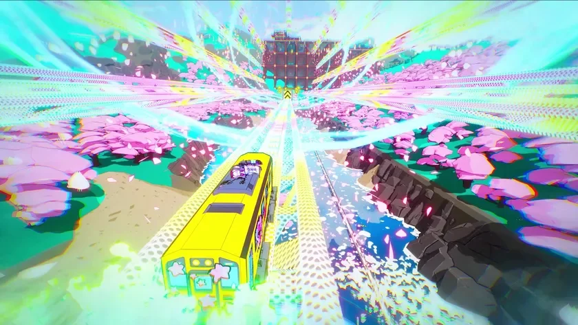 桜と列車