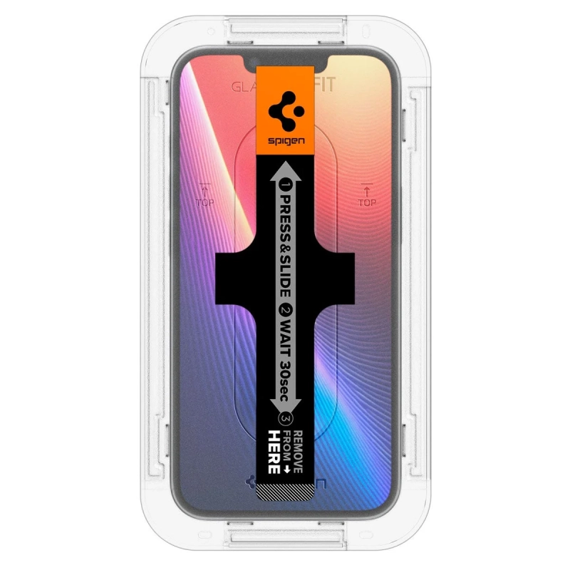 GLA FIT spigen TOP PRESS & SLIDE WAIT 30sec REMOVE FROM HERE