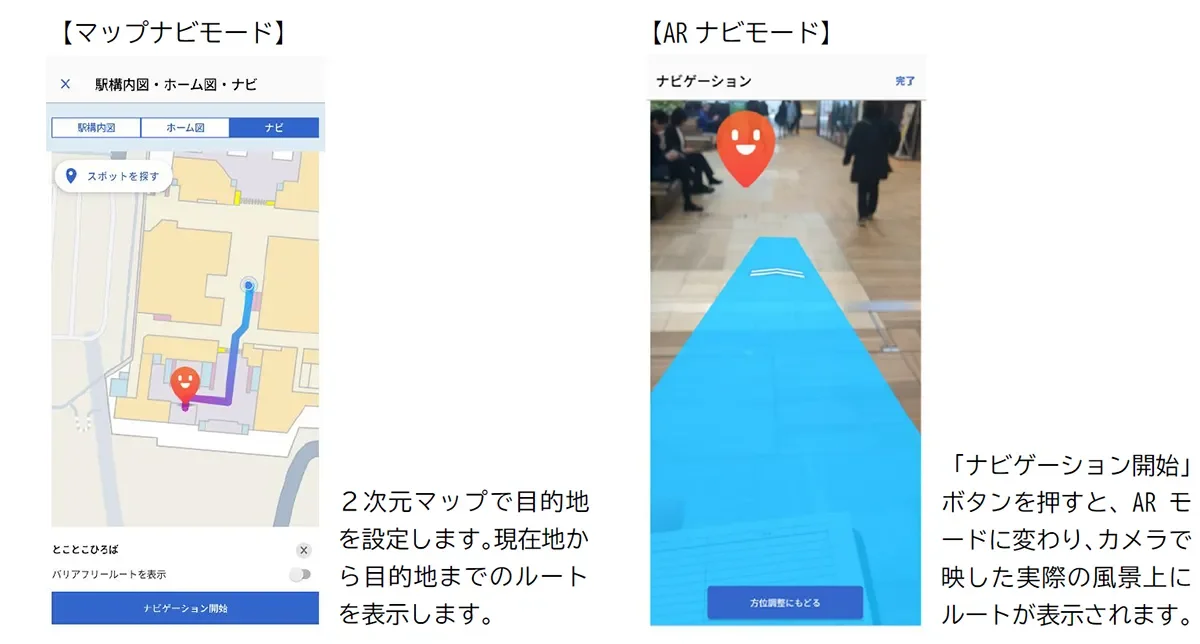 ARナビゲーション画面イメージ