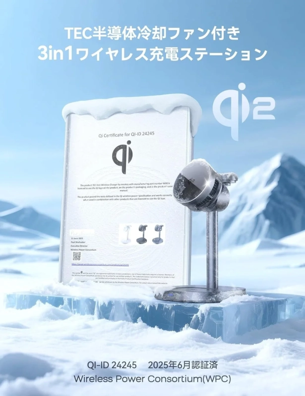 RORRY 3in1 ワイヤレス充電ステーション Qi2認証