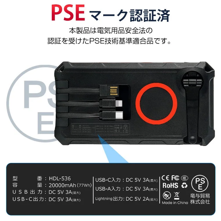 PSE認証のロゴと製品情報