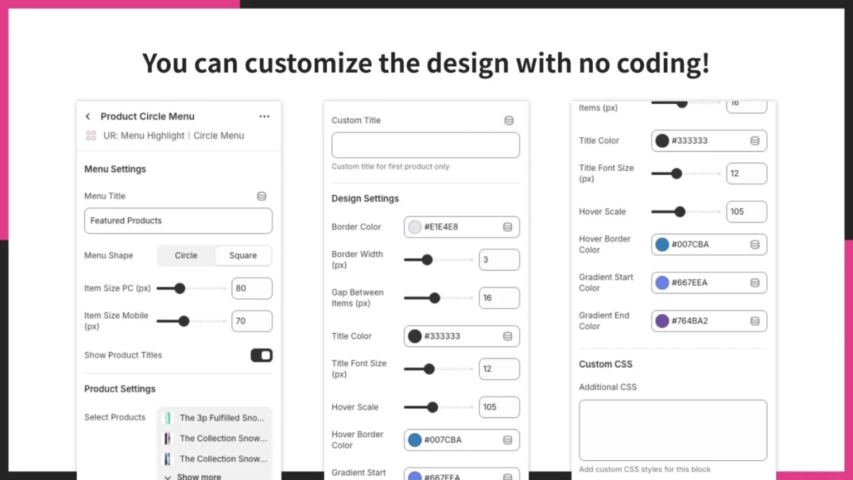 ノーコードでデザインを自由にカスタマイズできる!