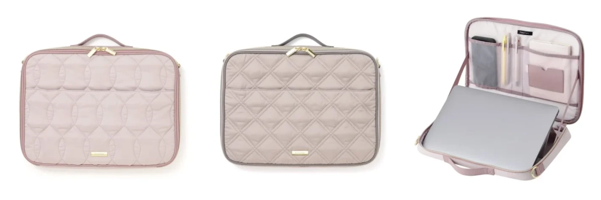 2種類のキルティングデザインが特徴のノートPCケース