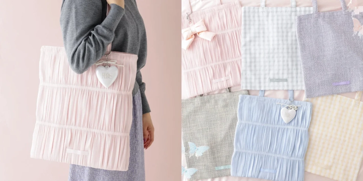 Francfrancの様々なデザインのトートバッグのコレクション