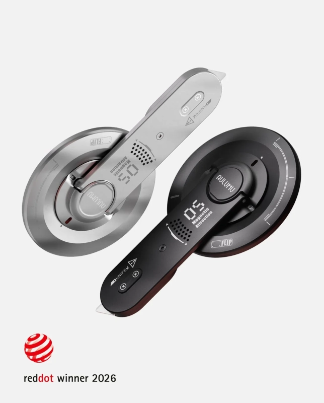 AULUMUの製品がレッドドットデザイン賞を受賞したことを示すイメージ