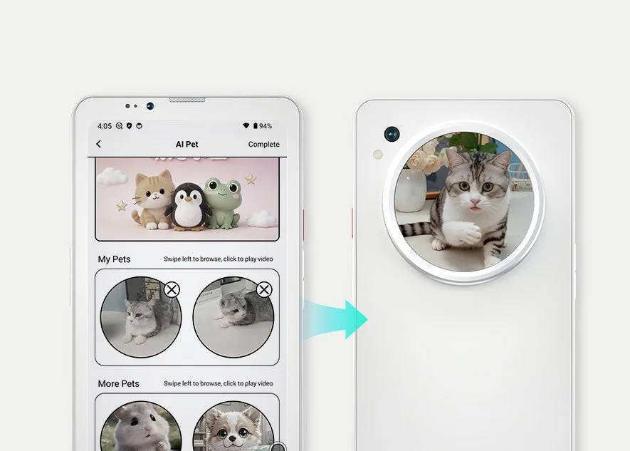 LCDサブ画面でのAIペット