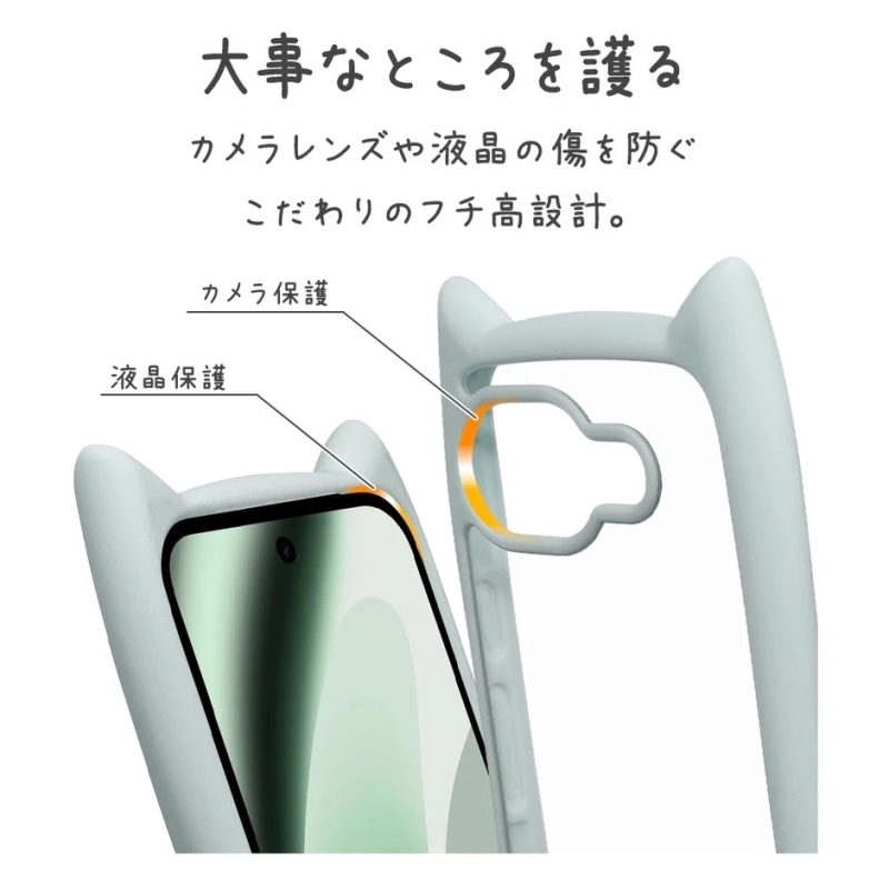 フチ高設計による保護
