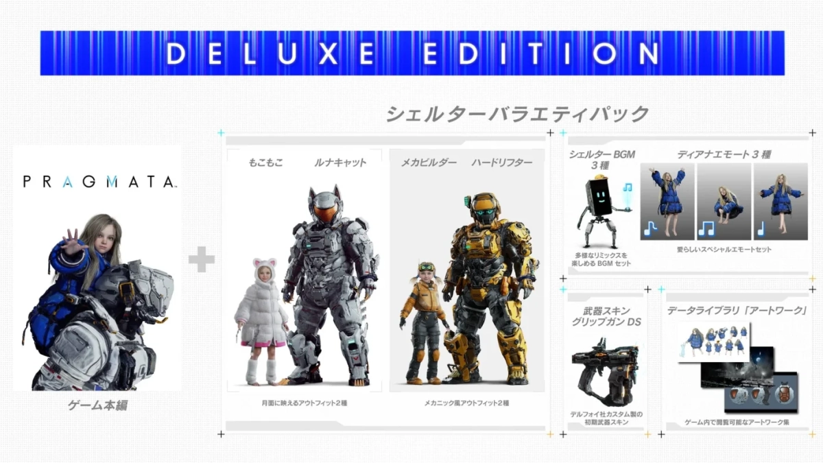 ゲーム「PRAGMATA」のデラックスエディションの内容