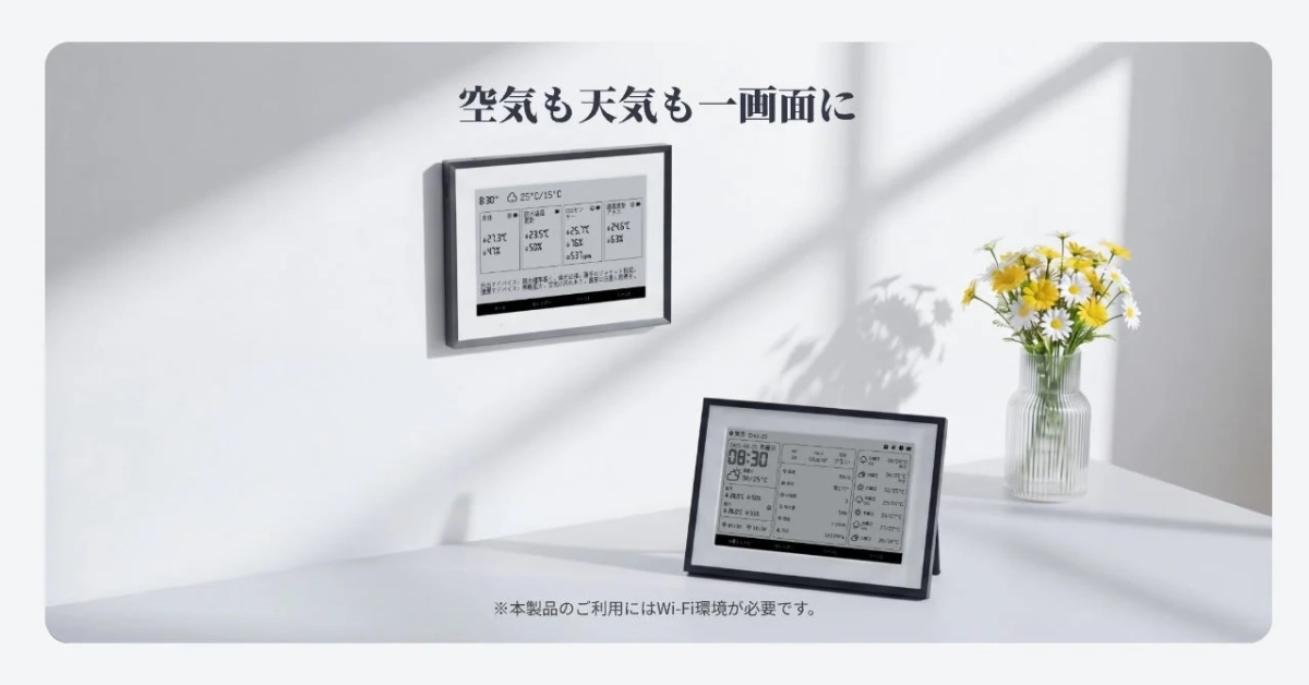 室内の環境をひと目で確認