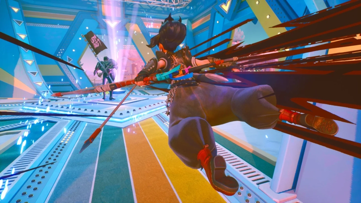 槍のような武器を持ったキャラクター