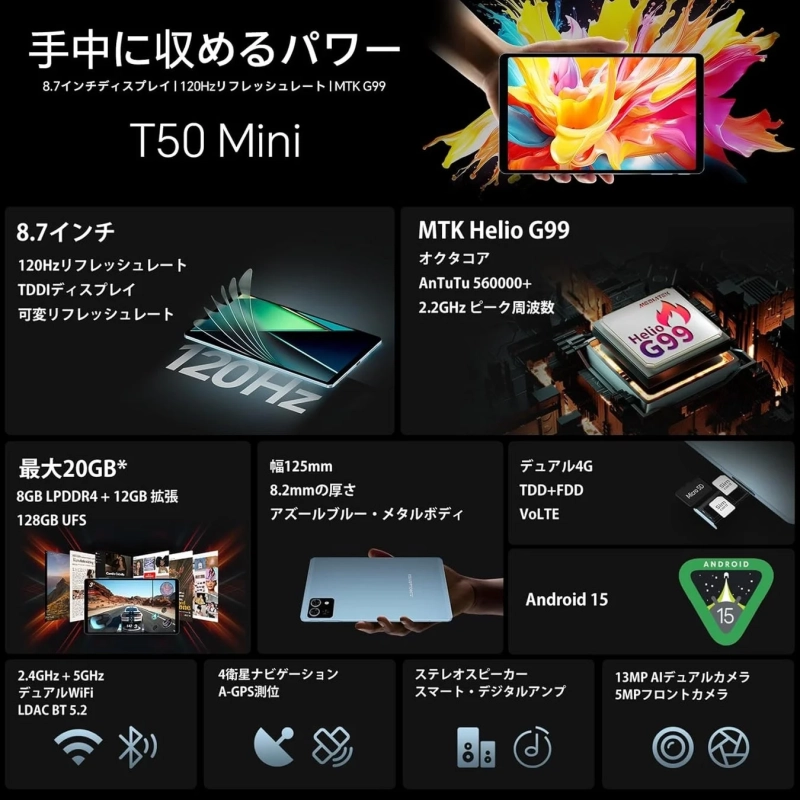 T50 Miniの全体的な特徴を示す画像