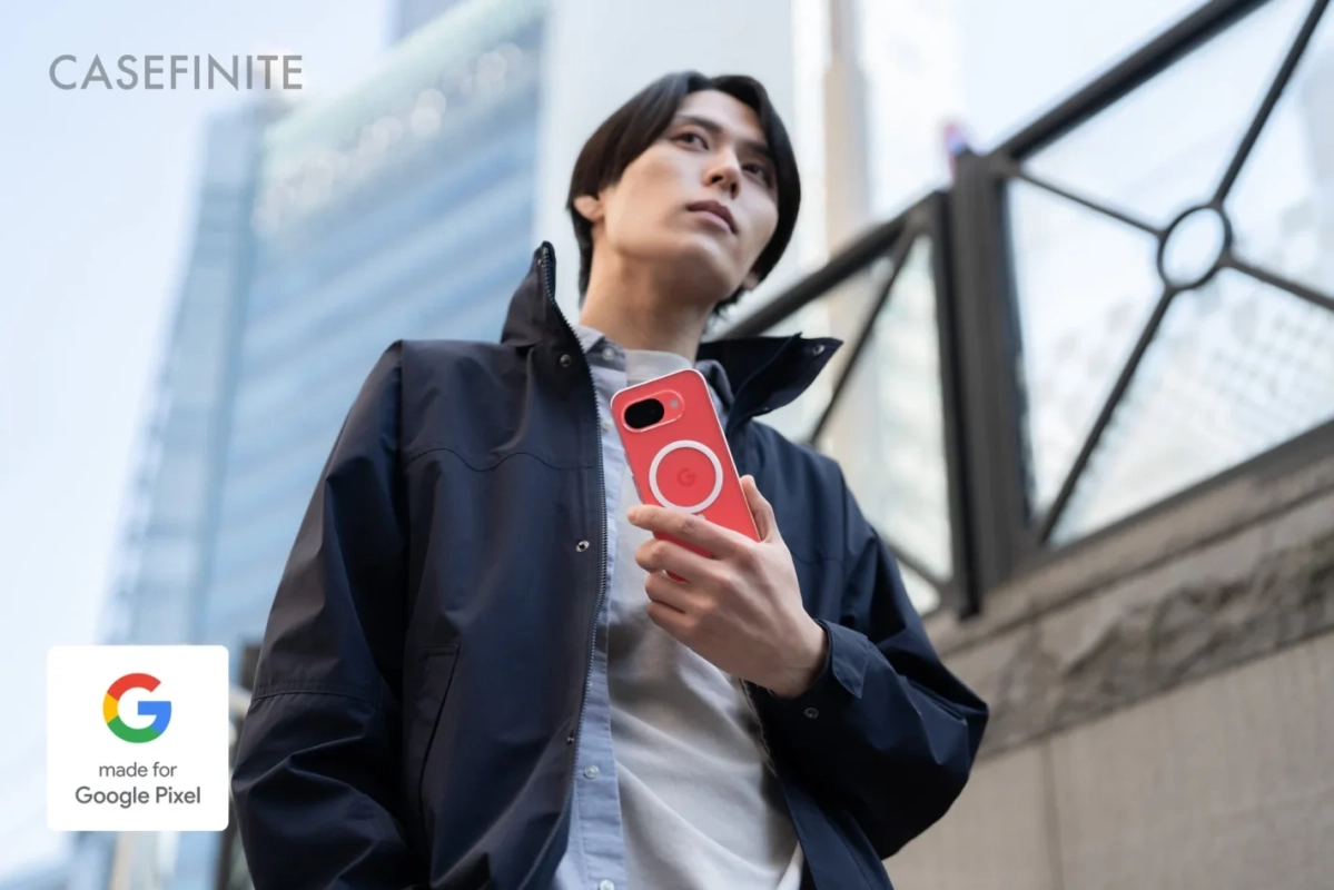 Google Pixel 10aとCASEFINITEのロゴ