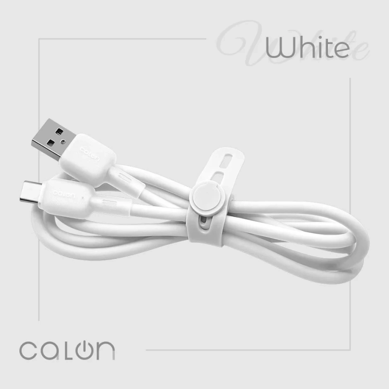 ホワイト USB-A to Type-C ケーブル