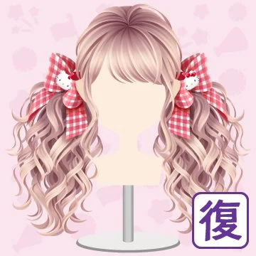 ハローキティデザインのヘアスタイル