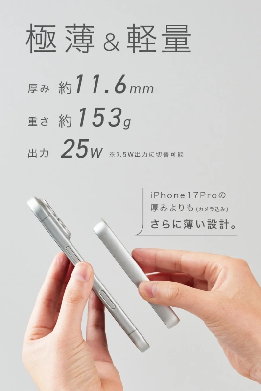 極薄・軽量デザイン