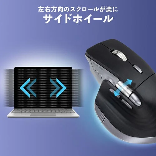 サイドホイール搭載でExcel等の横スクロールがスムーズに