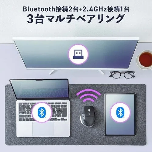 Bluetooth接続2台+2.4GHz接続1台 3台マルチペアリング