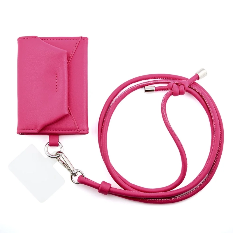 ピンクのMag Shoulder Card Wallet