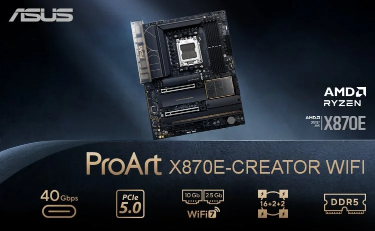 ASUS ProArt X870E-CREATOR WIFIマザーボードの紹介画像