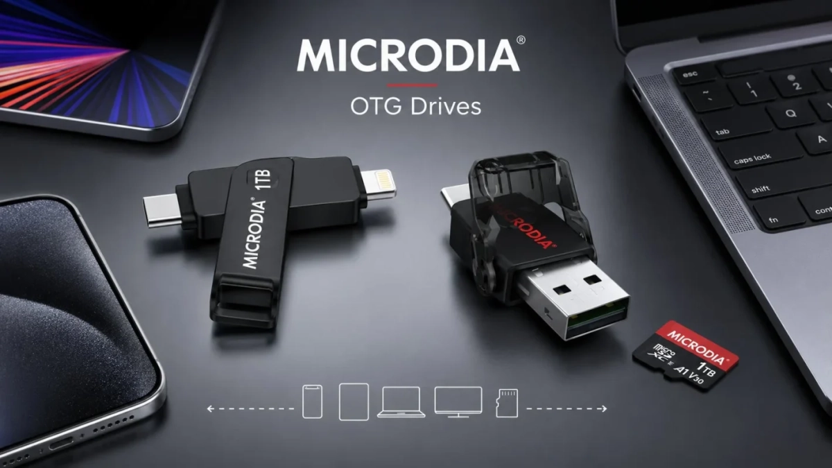 OTGドライブとmicroSDカードの広告