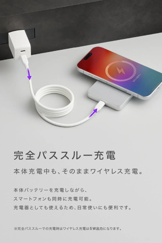 完全パススルー充電の説明