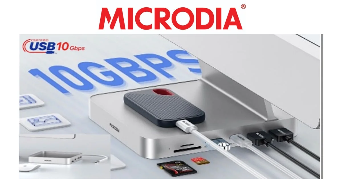 MICRODIA製のUSBハブ/ドッキングステーションで、10Gbpsの高速データ転送に対応。