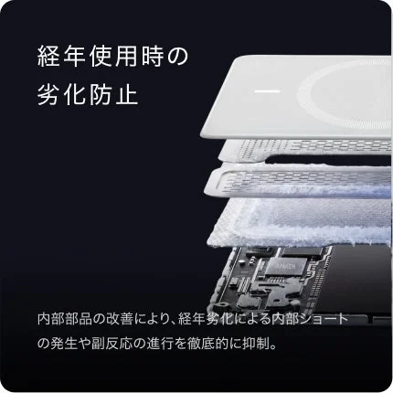 経年使用時の劣化防止