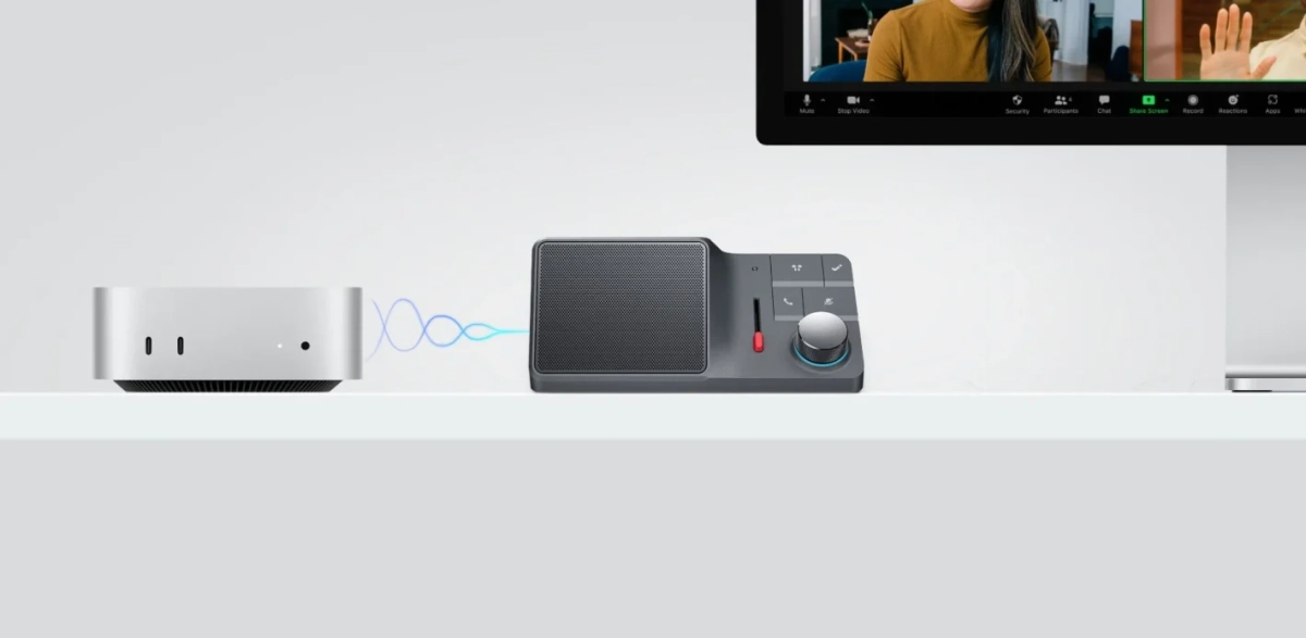 HiDock H1 Liteのデバイスとビデオ会議画面