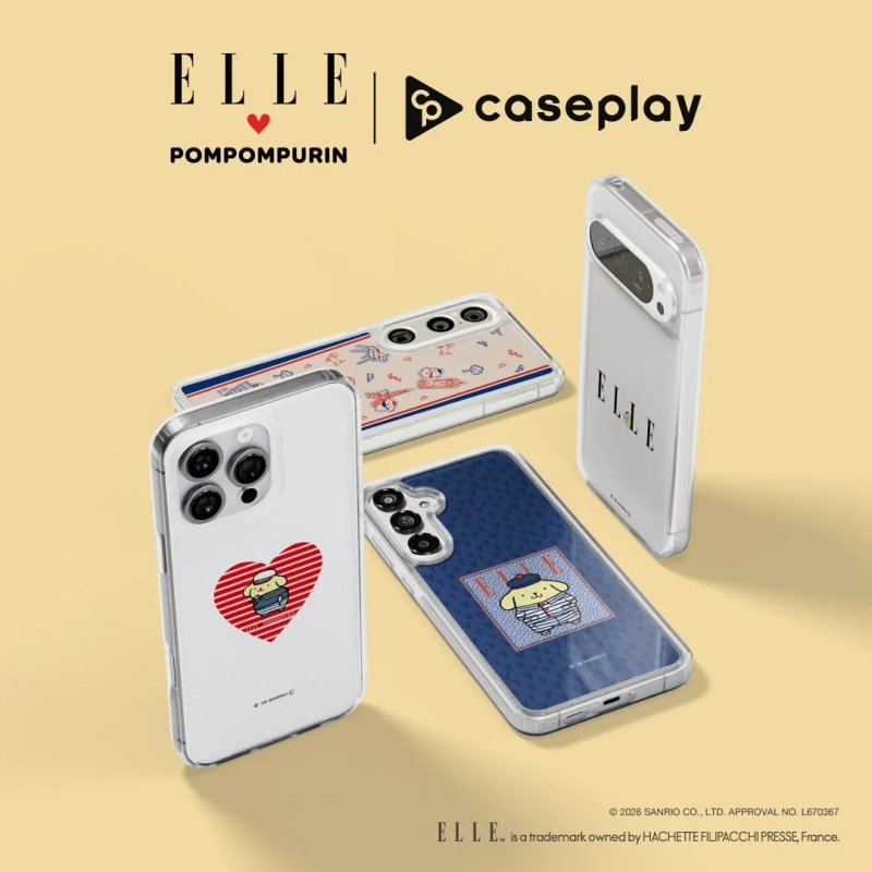 ELLEとポムポムプリンのコラボスマートフォンケース