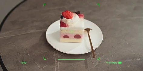 ケーキとスプーン