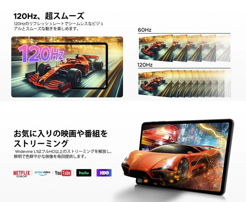 120HzディスプレイとWidevine L1
