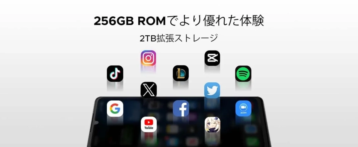 大容量ストレージとアプリの例