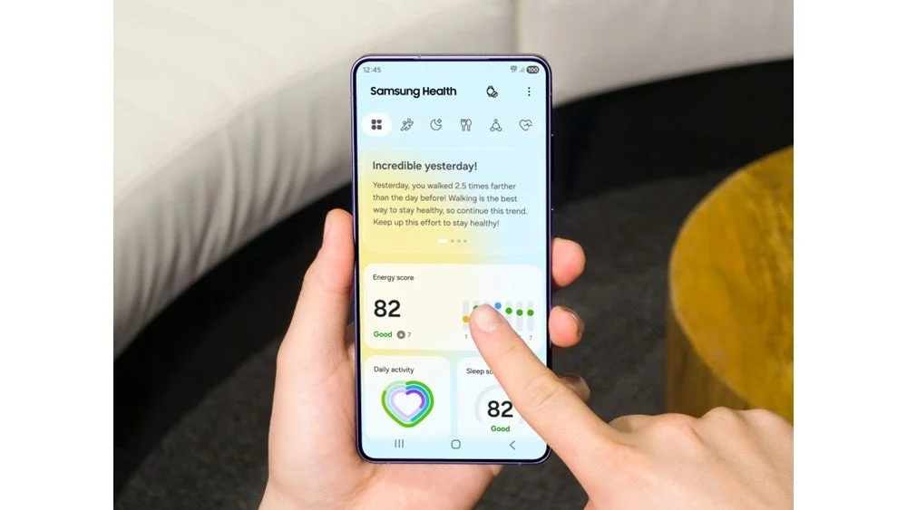 Samsung Healthアプリの画面