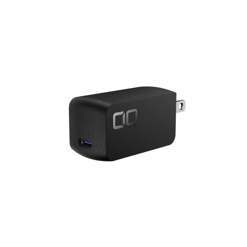 黒いコンパクトなUSB-C電源アダプター