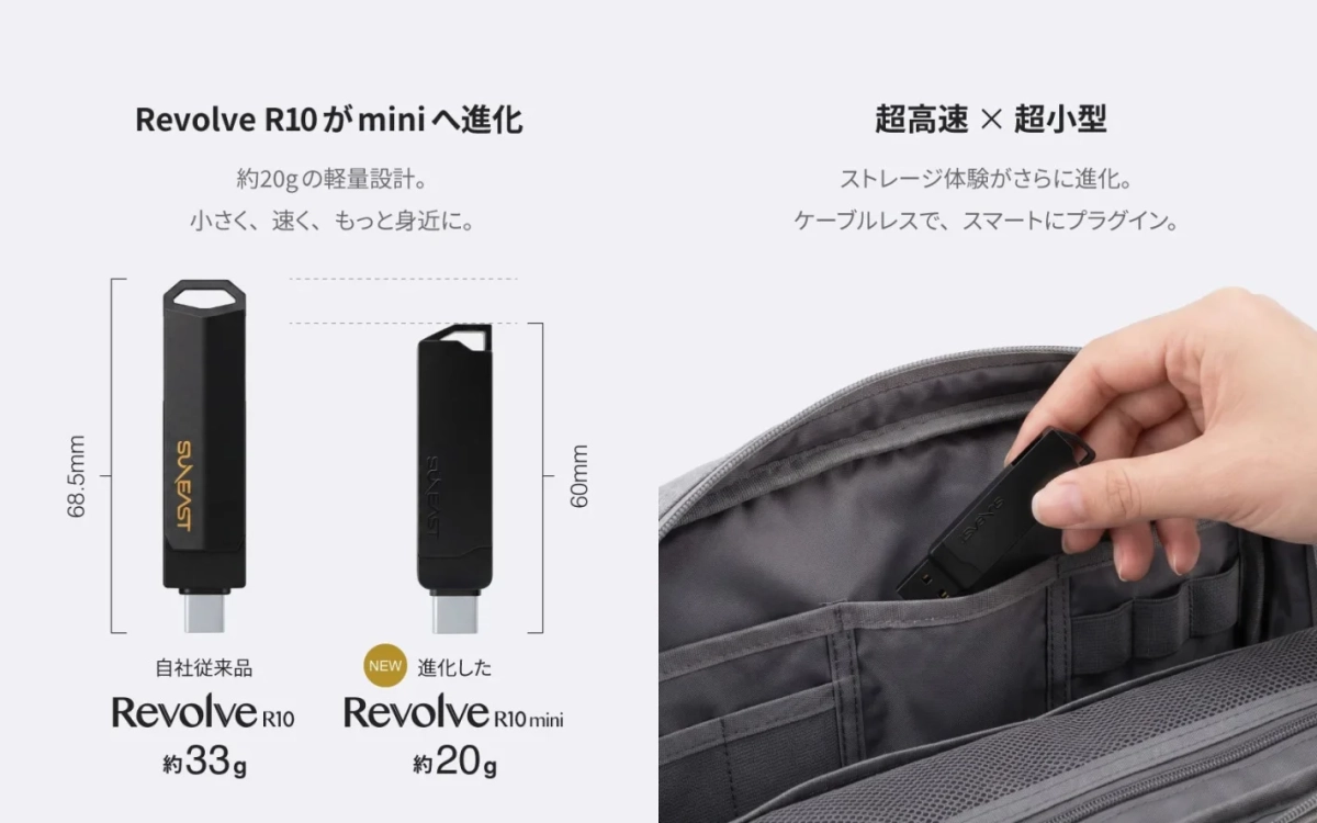 Revolve R10 miniの旧モデルとの比較