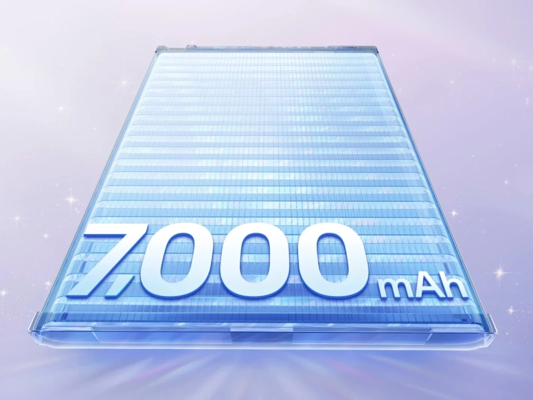 7000mAhの大容量バッテリーを強調した画像