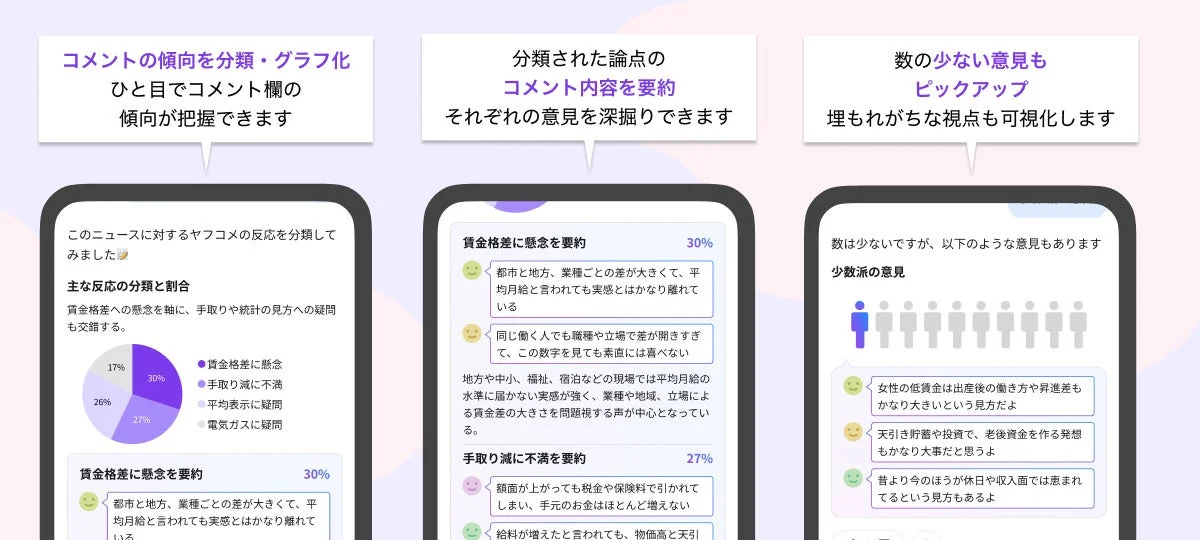 コメントの傾向を分類・グラフ化