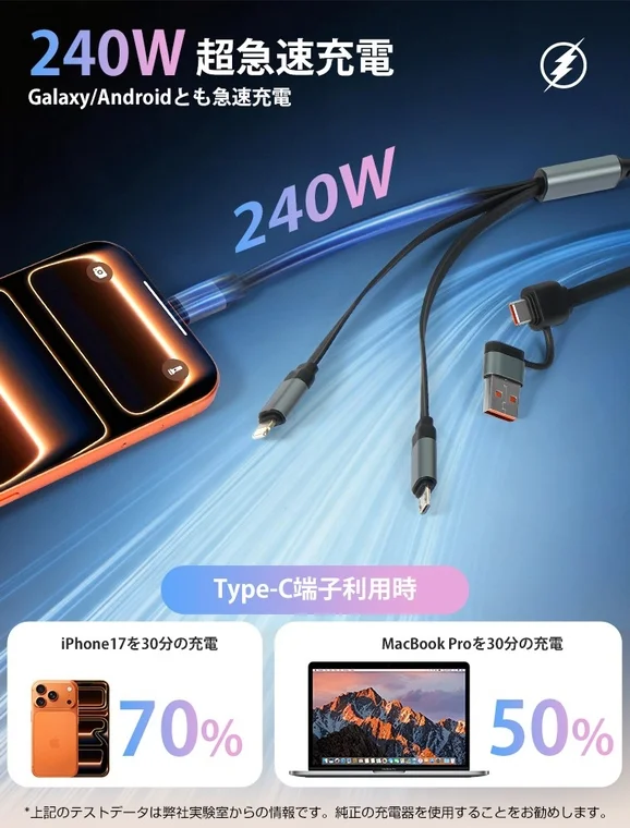 240W 超急速充電