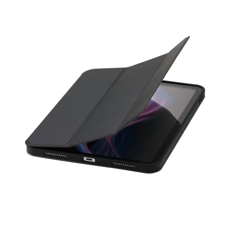 黒い保護ケースに収められたタブレット型端末