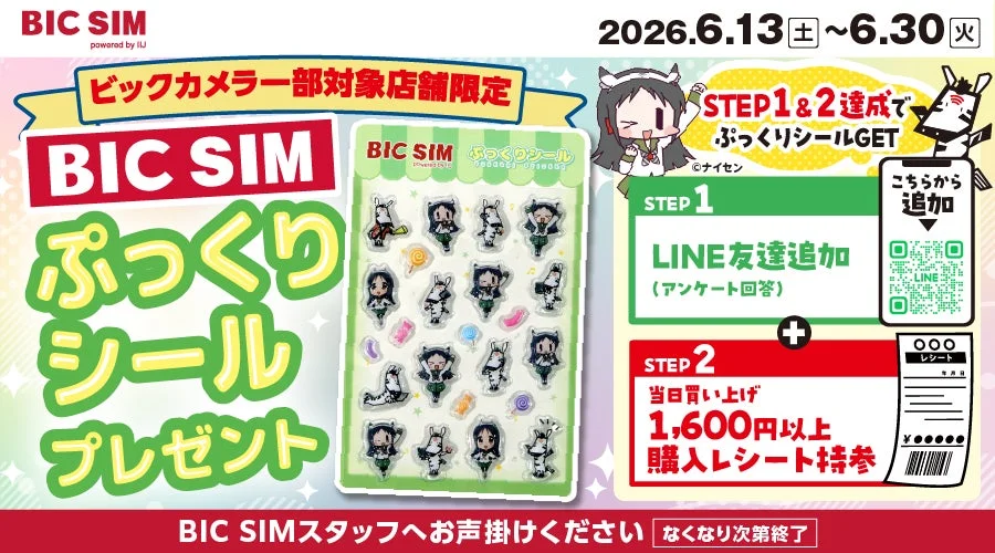 BIC SIMぷっくりシール