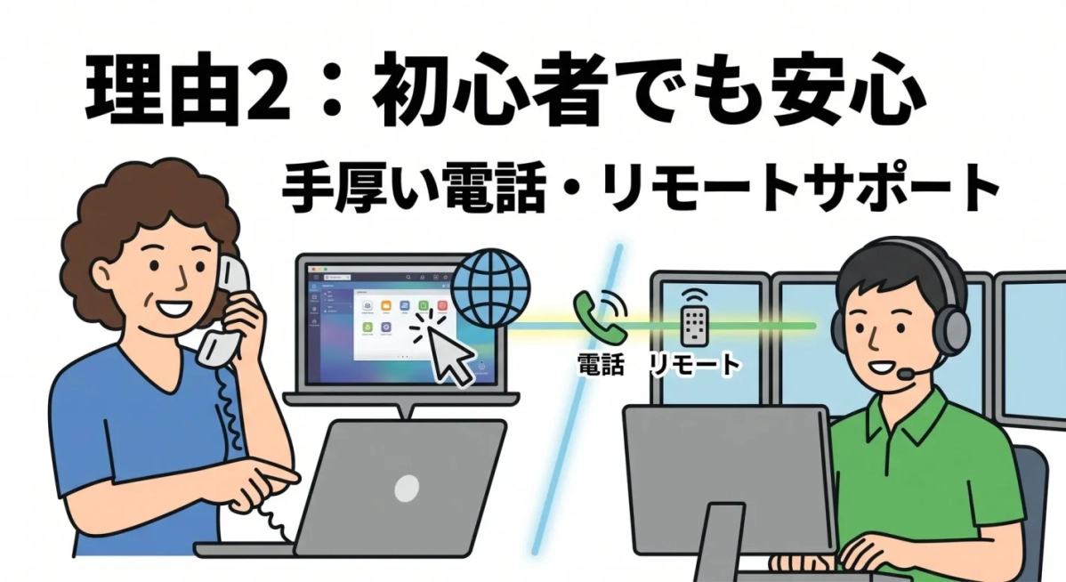 理由2: 電話・リモートサポート