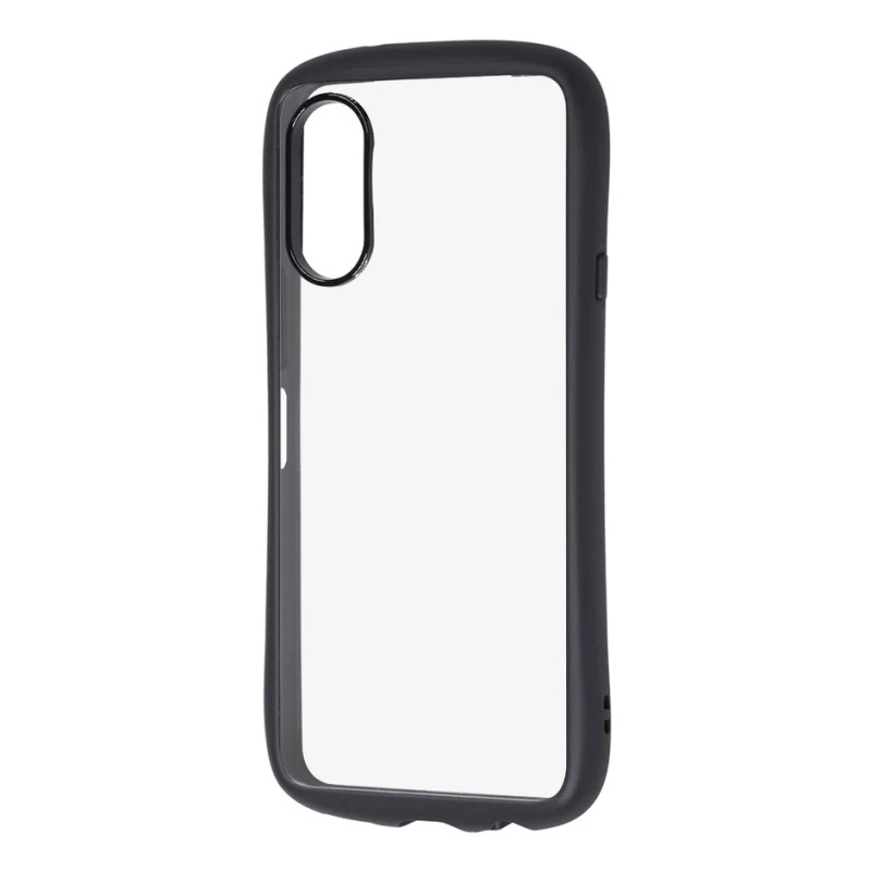 黒い縁取りの透明なスマートフォンケース