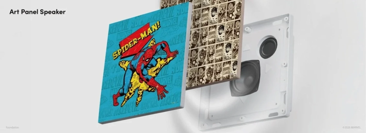 スパイダーマンデザインのアートパネルスピーカー