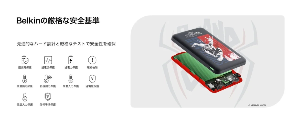 Belkinのモバイルバッテリー安全基準